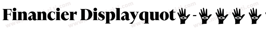 Financier Displayquot;字体转换